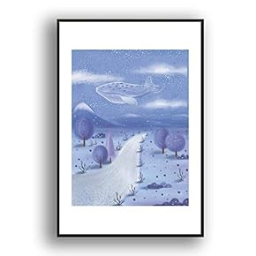 Framed Canvas Wall Art for Living Room, Bedroom Whale Canvas Prints for Modern Home Decoration Ready to Hang - 16"x24" inches