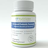 Nutrivee Advanced Prebiotic - Supports Beneficial Bacteria - Works Within Hours - 60 ct.