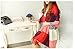 ENJOY-LIFE LONHEO Womens Fashion Long Shawl Winter Warm Lattice Scarf with a Barrette (Red+Blue)