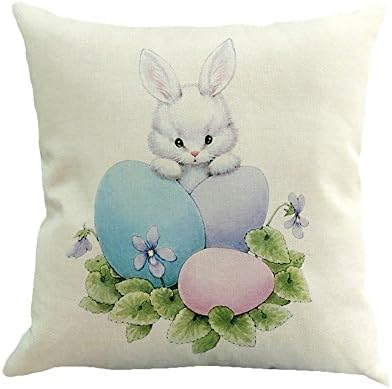 Pillow Case Jaminy Easter Sofa Bed Home Decoration Festival Pillow Case Cushion Cover (F)