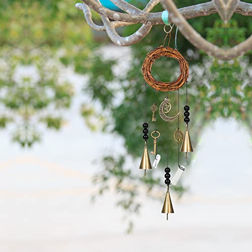 Jetec 2 Pieces Witch Bells Protection Door Hangers Witch Wind Chimes