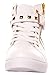 Serene High Top Sneakers for Women and Girls with Lace-up in Canvas and Leather(5.5 B(M) US,White) (5.5 B(M) US, White)