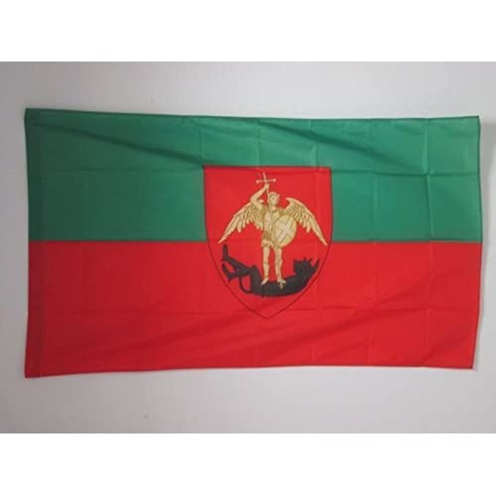 AZ FLAG - City of Brussels Flag - 3x5 Ft - Bruxelles Banner with Sleeve - 100% Polyester - Fade Resistant - Vivid Colors - 3' x 5' Feet - 150x90 Cm