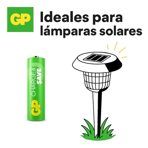 GP Pilas Recargables AAA Batteries, Paquete de 6 Pilas – Alta Capacidad, Larga Duración, Alto Rendimiento – Baterías Recargables AAA Ideales para Juguetes, Controladores, Mandos, Adornos de Navidad