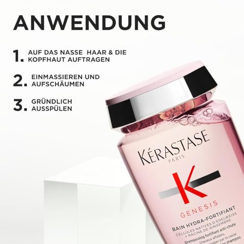 | Shampoo für feines Haar, Nährendes und kräftigendes Haarbad gegen Haarverlust, Bain Hydra-Fortifiant, Genesis, 250 ml