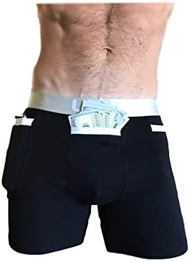 Underwear with Pockets, Men’s Boxer Briefs Stash Pocket for Phone by UWP