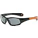 SojoS Kids Rubber Flexible Polarized Sunglasses for Baby Age 3-8 SK207 With Black Frame/Orange Strap