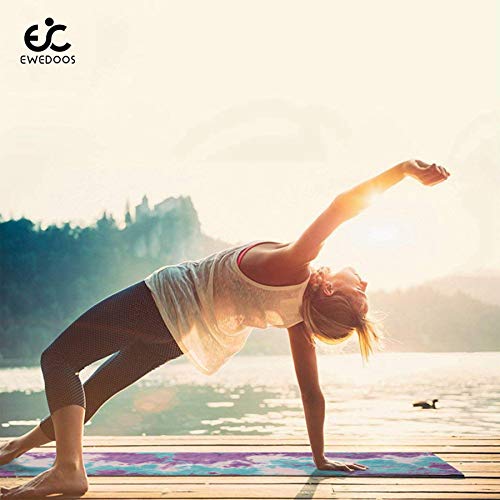 image for Ewedoos Yoga Towel with Anchor Fit Corners, 100% Microfiber Non Slip Y
