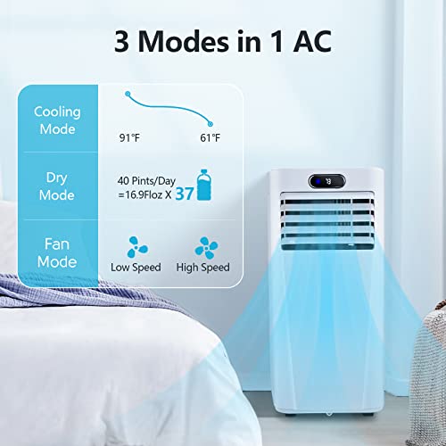 Portable Air Conditioner Rintuf 8000 BTU Portable AC, Cools Rooms up