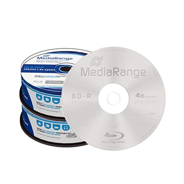 Blu-ray Disc Mediarange BD-R 25 GB, 1-4x Speed in Cakebox 50 Stück