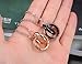 OPK Jewelry Stainless Steel Macthing Couple Necklaces I Will Always Be with You Ring Band Circle Hook-ups Pendent Promise Love Wedding Jewel Gift with Chain