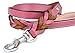 Soft Touch Collars Raspberry Pink Leather Braided Dog Leash, 6 Foot x 3/4 inch, Walking or Training Lead for Large and Medium Size Dogs