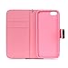 iPhone 5S Case,iPhone 5S Wallet Case,5S Case,CASELAND Flip Cover Wallet PU Leather with Stand + Lanyard Case for iPhone 5 5S SE- Lotus