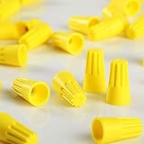 100 PCS Yellow 18-12 Gauge Twist On Wire Gard