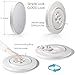 TALOYA LED Flush Mount Ceiling Light with Back Ambient Light (Ice Blue), 24W Round 12 Inch Low Profile Surface Mount Light Fixture for Bedroom Living Dining Room, Easy Installation