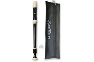 ZEESOON Youngchang Student Alto Recorder with Cleaning Rod, Case Bag Musical Instrument - Baroque (Black, Alto Baroque YARB-150)