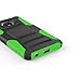 MOTO E4 Case With Tempered Glass Screen Protector,IDEA LINE(TM) Heavy Duty Armor Shock Proof Dual Layer Holster Locking Belt Swivel Clip with Kick Stand - Green