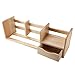 Natural Unfinished Wood Desktop Bookshelf & Organizer Caddy / Storage Shelf Rack w/ Drawer - MyGift