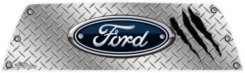 GATORWRAPS - Ford Diamond Plate Window Graphic - "66 x 20" Full-Size Pick Up Truck