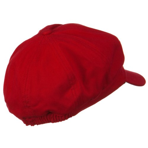 Cotton Elastic Big Size Newsboy Cap - Red XL-2XL