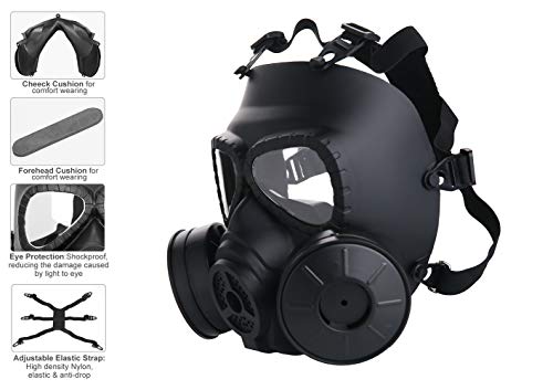 Airsoft Tactical Full Face Mask With M88 Helmet – Adjustable Protective Mask, Eye Protection For Airsoft, CS Games, Cosplay