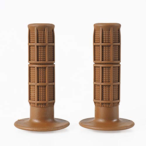Onway Brown Handlebar Grips for Motorcycle Cat Suzuki Yamaha with Soft TPR Material, Brown