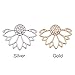 QHiYan 10 Pairs Ear Jacket Stud Lotus Flower Earrings Simple Chic Earring Set for Women and Girls