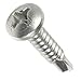 Fastenere Pan Head Self Drilling Tek Screws -#10 x 2 (50 Pack) Stainless Steel 410, Full Thread, Bright Plain Finish, Corrosion-Resistant, Self-Drilling, Easy to Install w/Phillips Drive Size #2