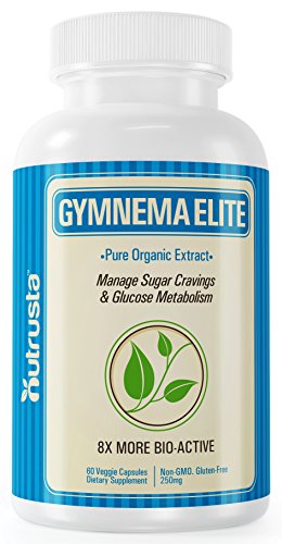 8X Gymnema Sylvestre Extract Organic - Clinically Proven U.S Patented Gymnema Sylvestre Leaf Extract Reduces Sugar Cravings & A1C, 60 Capsules