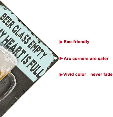 Vintage tin bar sign with a wall-mount design, featuring a classic painting, priced at $9.98.