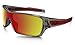 Oakley Turbine Rotor Sunglasses Grey Ink/Ruby Iridium & Cleaning Kit Bundle