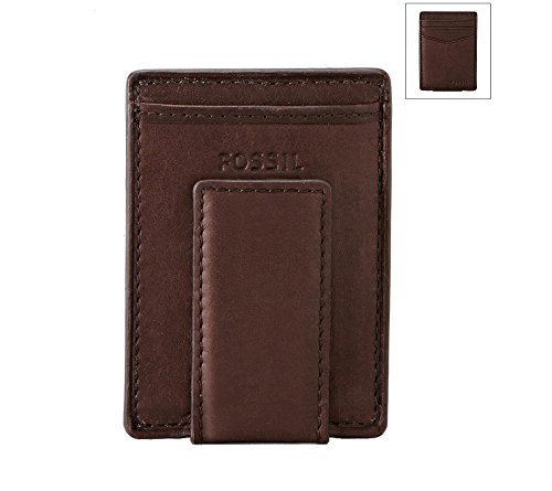 Fossil Men's Ingram Magnetic Multi-Card Wallet, Brown, One Size