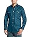 Wrangler Men's Authentic Cowboy Cut Work Western Long-Sleeve Firm Finish Shirt,Dark Teal,X-Large