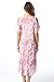 Riviera Sun 21833-FUS-3X Cold Shoulder Umbrella Dress Fuchsia/White