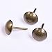 Outus 120 Pieces Upholstery Tacks 11 by 17 mm Antique Brass Tacks Bronze Nail Pins Furniture Thumb Tack Pins with Plastic Box