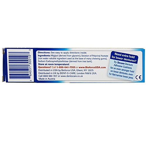 Secure Denture Bonding Cream by Dentek - 1.4 Ounces (Pack of 4) (1.4 oz)