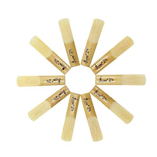 ACCOCO Clarinet Reeds, Strength 2.5, 10-pack with Plastic Case