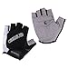 Enkeeo Cycling Gloves Half Finger Bike Gloves M/L/XL Breathable with Microfiber Leather, Anti-slip Shock-absorbing 5MM Gel and 3MM Sponge Pads, Velcro Design for Men/Women Road Racing (Black&Grey)