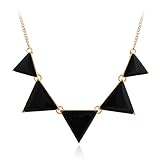 Jane Stone Fashion Necklace Bubble Bib Necklace Triangle Statement Necklace (Fn0568)