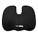 Premium Seat Cushion Orthopedic Gel Enhanced by Techege Comfort Memory Foam Grade A Cooling Coccyx Tailbone Wheelchair Back Pain Comfortable Non-Slip Chair/Seat Cushion (Black)
