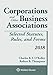 Corporations and Other Business Associations: Selected Statutes, Rules, and Forms 2018 Supplement