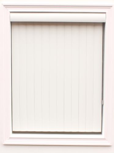 New Age Blinds Curved Vertical Blinds, Center Opening, Inside Mount, 133 by 112-Inch, Polar