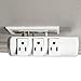 Innovera Wall Mount Surge Protector, 6 ac outlets, 2,160 j, White