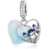 TheCharmBoutique USA Greek Santorini 925 Sterling Silver Charm for Bracelets and Necklaces Travel Beads and Dangle Pendants