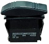 SEACHOICE 12941 Non-Illuminated Contura Rocker Switch Momentary On/Off Black