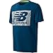 New Balance Boys' Big Short Sleeve Graphic Tee, Castaway, 14/16