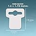 Plastic Hang Tabs - 1000-Pack Hanging Display Tabs with Peel and Stick Adhesive for Retail Store, Pegboard, Slatwall Hook Hangers, Euro Slot Hole Design, Clear, 1.6 x 1.78 Inches