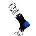Warm Ski Socks – Winter Sweater Deer Sock for Skiing – Merino Wool Winter, Snowboard Socks for Men and Women – OTC Knee High (S, Charcoal Black-Cobalt Blue-White)