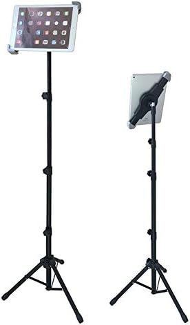 Bingxue iPad Tablet Tripod Mount Stand with Diagonal Holder for 7" to 12" iPad mini/iPad Air/ iPad 1,2,3,4 Tablets With Portable Hand Bag ,Beer Opener As Free Gift (Black)