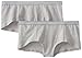 Pact Women's 2-Pack Organic Cotton Boyshort Panties, Heather Grey, Small